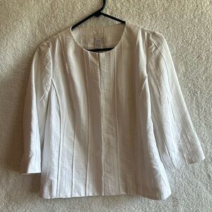 Chicos White Womens  open Blazer Size 00